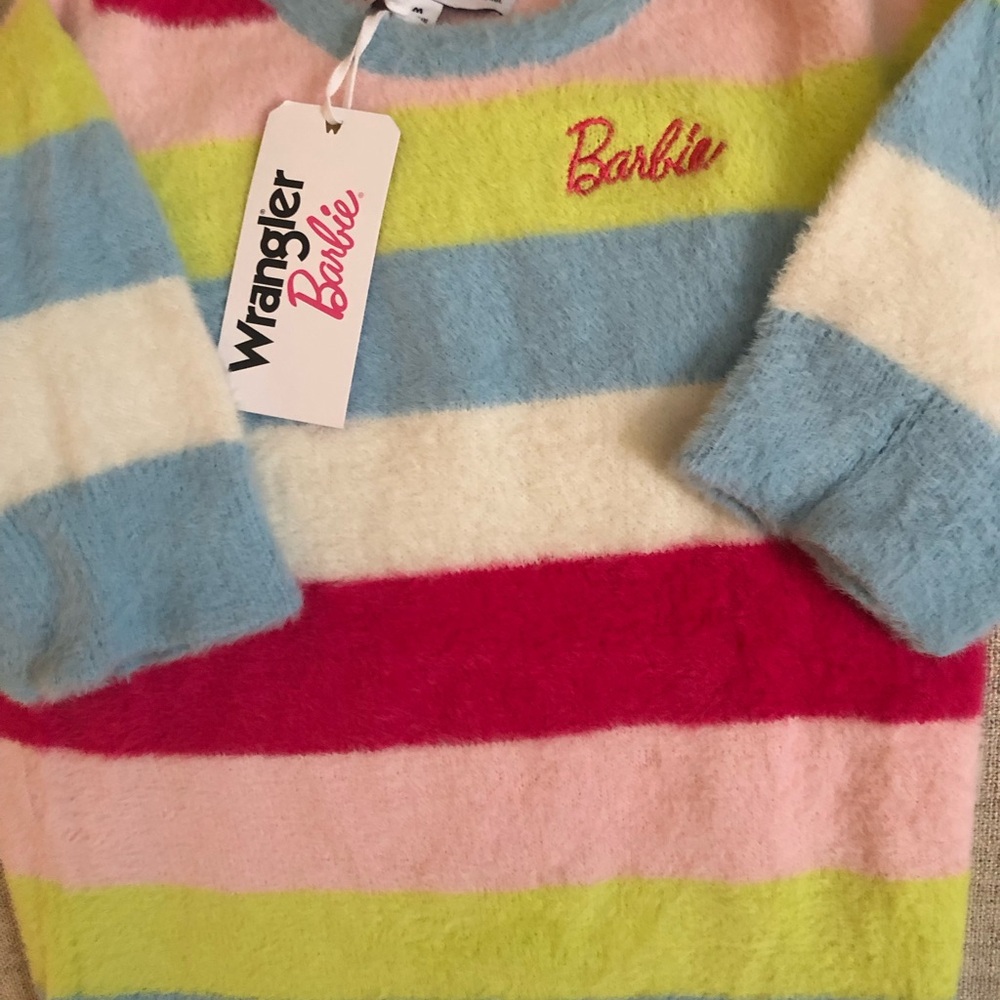 Barbie Striped Sweater NWT Girls Medium